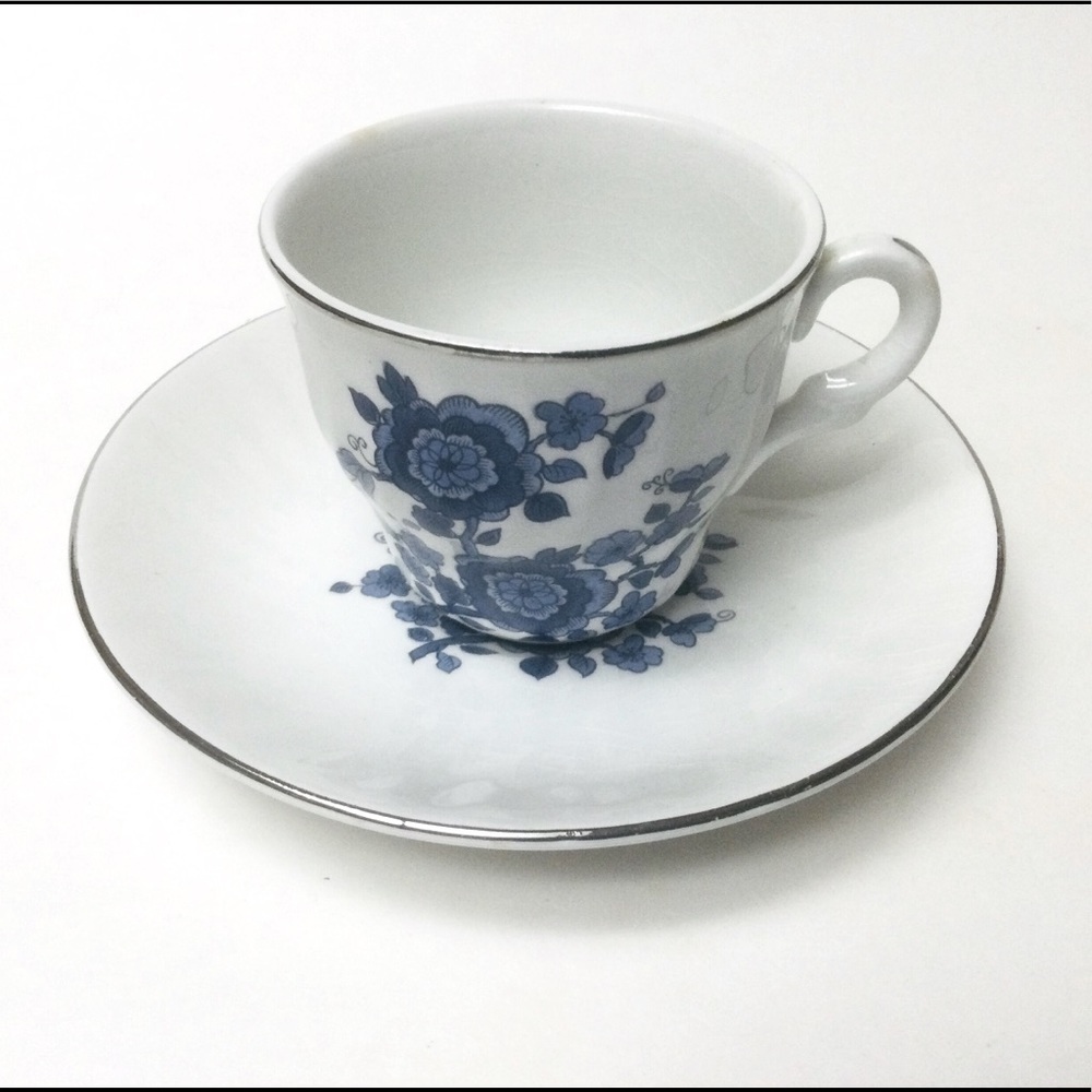VINTAGE - IRONSTONE - ENOCH WEDGWOOD TUNSTALL ENGLAND - DEMITASSE TEA CUP SET